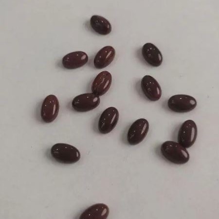 Cabochon Finding Mini Oval Red Jasper, 8x5mm+