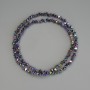 Hematite Rainbow Cubes Beads 2x2mm with straight hole on thread, 38cm length