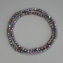 Hematite Beads Rainbow Color, Faceted, 3.5x3.5 mm, on Thread, 40 cm long