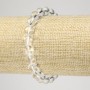 Bracelet with Mountain Crystal - smooth rounds, 8mm diameter, 18cm length, stretch
