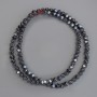 Hematite Beads Multifaceted 4x4mm ± on monofilament, 40cm+ length