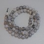 Agate Beads Dragon Vein Faceted Round 6mm, length 37cm on thread
