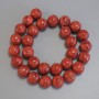 Porous coral bead sphere, 14mm diameter, 40cm long on cord