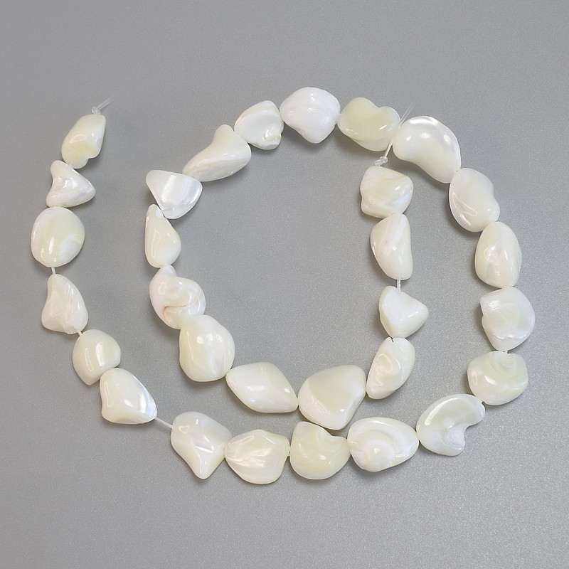 Mother-of-P Pearl Barred Beads, diameter 12-15×10-11, 5mm+-, thread length 38cm+-