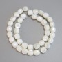 Mother-of-Pearl Barilo Beads, diameter 10x9.5 mm, 5mm±, length 40 cm± on a fishing line