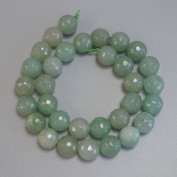 Faceted Jade Beads 12mm on Thread Necklace Length 39" (approx.) Jade Beads