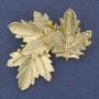  Brooch Leaf 48x44mm± golden metal