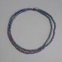 Rainbow Hematite Beads, Smooth 2mm Round On Cord, 38cm+ Length