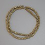 Hematite Beads Gold-Colored Faceted Rondelle 4x3mm+ on Thread, 38cm+ Length