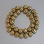 Hematite Beads Gold Color Smooth Round 12mm± on Thread, 40cm+ Length