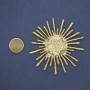 Magnetic Sun Brooch in Golden Metal 76mm+