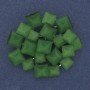 Brooch Pendant Accent Green Cat's Eye Silvery Metal 46x50mm+