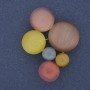 Pin Pendant Accent Multicolored Cat's Eye Gold-toned Metal 33x43mm+