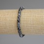Bracelet Snowy Obsidian Granulated Bead 6mm +-, length 18cm +-, stretch