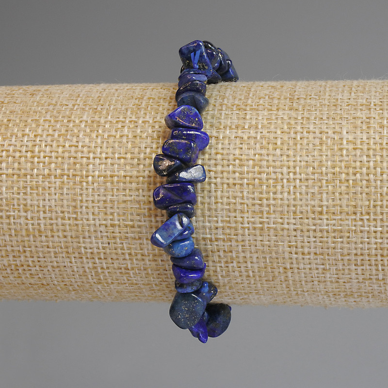 Lapis Lazuli Chip Bracelet 6-13×2.5 mm+-, length 18 cm+- stretch