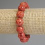 Porous Coral Bracelet with Smooth Bead 14mm ±, length 18cm ± Stretch