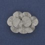 Pendant Brooch Accent 36x26mm+- silver-tone metal