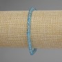 Faceted Topaz Bracelet Cube 4x4mm, Stretch, 18 cm