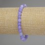 Aquamarine Bracelet, smooth round beads 6mm, stretchy 18cm