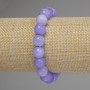 Aquamarine Bracelet Smooth Bead, 10mm diameter, 18cm length stretch