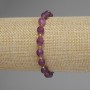 Tourmaline Bead Bracelet, faceted grain, 8x6.5 mm diamond cut, 5 mm+- beads, length 18 cm, stretch