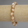 Bracelet with Mother-of-Pearl Barilo beads, diameter 10x9.5 mm, 5 mm+-, elastic length 18 cm