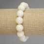 Bracelet Mother of Pearl Smooth Bead, 13mm diameter, 18cm length Stretch