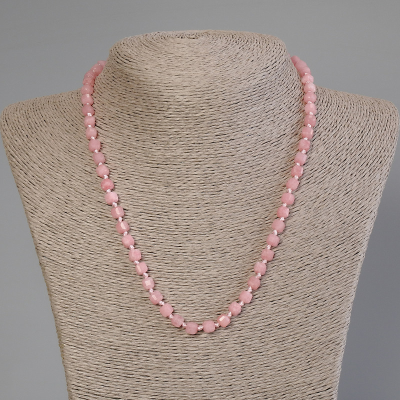 Tourmaline Necklace, Faceted Cube 5×5 mm ±, Length 50 cm ± with Clasp