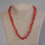Coral Bead Necklace, cut, diameter 8-10x8-10mm, length 50cm ± with clasp