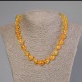 Citrine Beads Smooth Rounds 12mm Ø, 50cm length with clasp