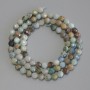Chrysocolla and Lazurite Faceted Round Beads on Thread, 4.5 mm diameter, 40 cm+ length