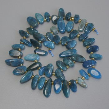 Apatite Beads Butterfly Chip, diameter 10-16x6-7mm±, 3mm+ beads, thread length 39cm±