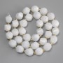 White Quartz Beads Diamond Shape, 10x9mm, 3mm Seed Beads+-, 39cm+- on Thread