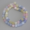 Morganite Cubic Beads, diameter 7.5×7.5 mm, length 37 cm ± on a thread