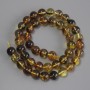 Amber Beads Smooth Ball 8.5 mm Diameter, 38 cm Length on Thread