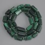 Malachite Beads, Cabochon Cut, diameter 10-12×6-6, 5mm+- beads 3mm+-, length 39cm+- on thread