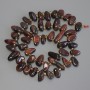 Bead Tiger's Eye Chip butterfly, diameter 10-15×6-8mm±, 3mm+ seed beads, length 39cm± on thread