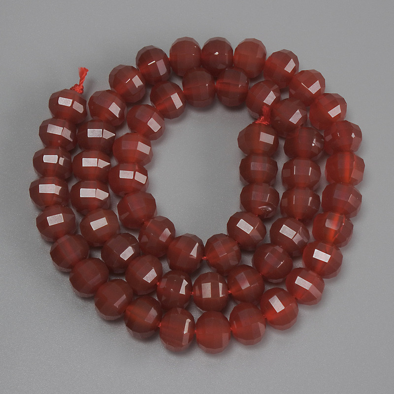 Faceted Sardonyx Beads Rondelle, 8x6 mm, 5mm+-, 37cm+- on Thread