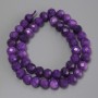 Sugilite Beads Faceted Rondelle, 10x8 mm, length 38 cm on thread