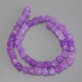 Lavender Amethyst Cubic Beads, diameter 7.5×7.5 mm, approx. 38 cm length on thread