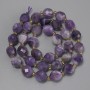 Amethyst Beads Chevron Faceted Seed Bead 10x9mm, 3mm+ Beads, on String, 40cm+