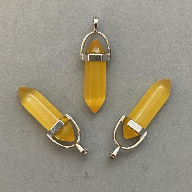 Cat's Eye Pendant Hexagonal Crystal Sphere 8x31x41 mm+