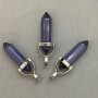 Cat's Eye Pendant Hexagonal Crystal Stone 8x31x41mm with Ball