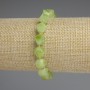 Chrysoprase Jadeite Beaded Diamond-Shaped 9x8mm+- Beads 3mm+-, Length 18cm+- Elastic Bracelet