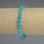 Aquamarine Bracelet Smooth Bead, diameter 6mm ±, length 18cm ± stretch