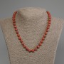 Hollow sponge coral beads, smooth round beads 8mm dia., length 45cm +/- with clasp