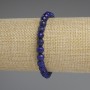 Bracelet Lapis Lazuli faceted bead 6mm+-, length 18cm+- stretch