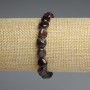 Garnet Cabochon Bead Bracelet, diameter 8-11x9mm +-, length 18cm +- stretch
