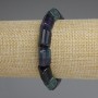 Fluorite Bracelet with Triangular Beads, diameter 14x10x10x10 mm ±, length 18 mm ±, elastic