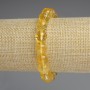 Citrine Bead Bracelet smooth round beads, 10mm diameter+, stretchy length 7.1 inches (18 cm)